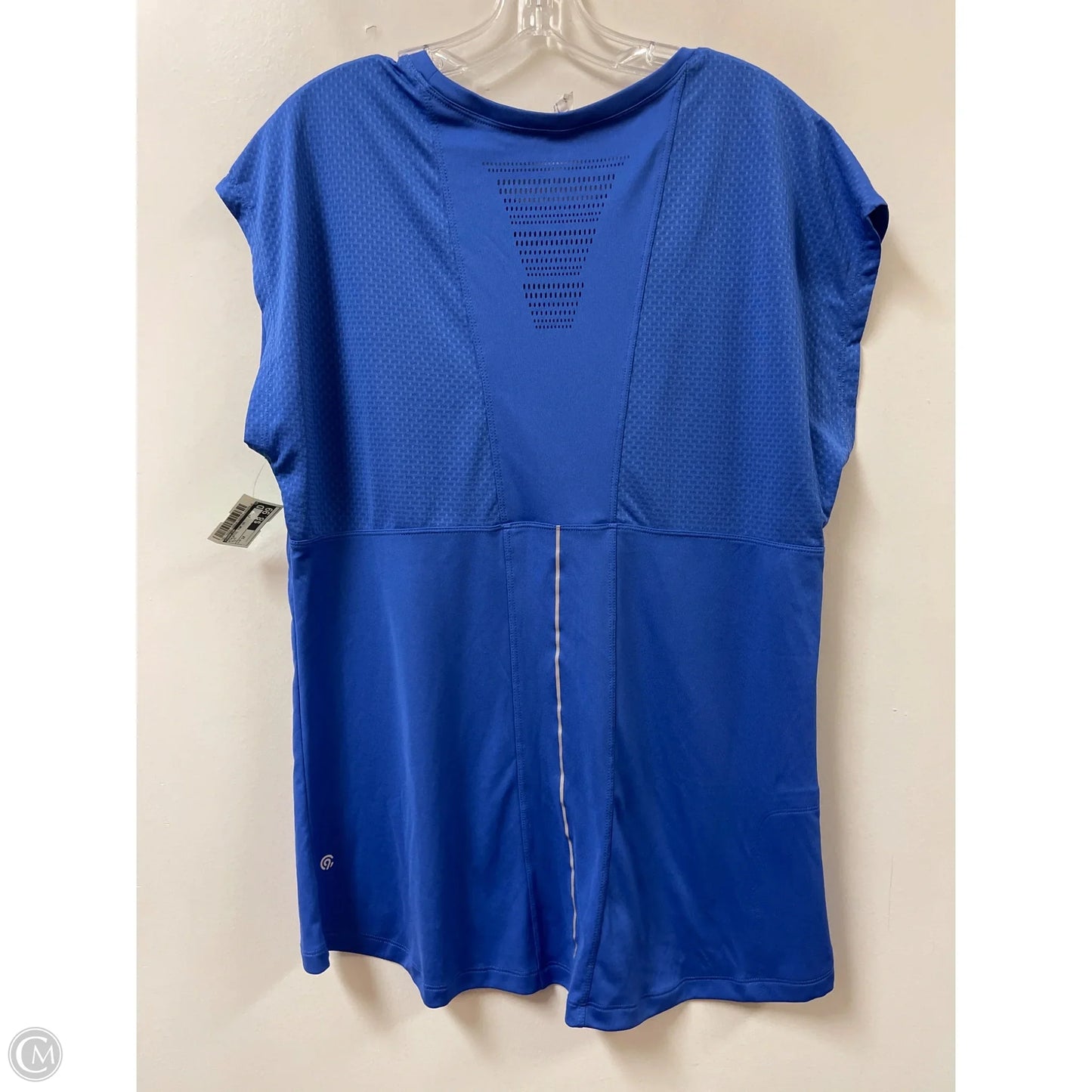 Athletic Top Short Sleeve By Champion In Blue, Size: 1x