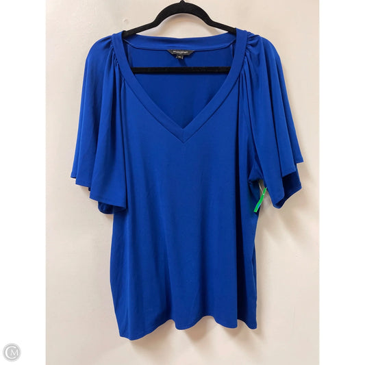 Top Short Sleeve By Banana Republic In Blue, Size: Xl
