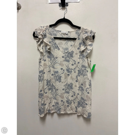 Top Short Sleeve By First Love In Blue & Cream, Size: S