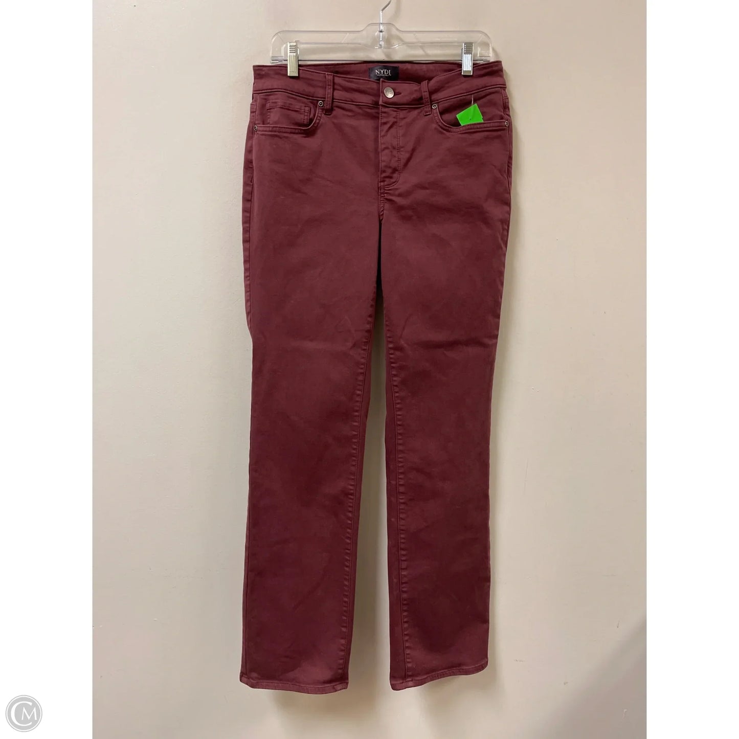 Jeans Straight By Not Your Daughters Jeans In Maroon, Size: 8