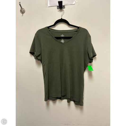 Top Short Sleeve Basic By St Johns Bay In Green, Size: Xl