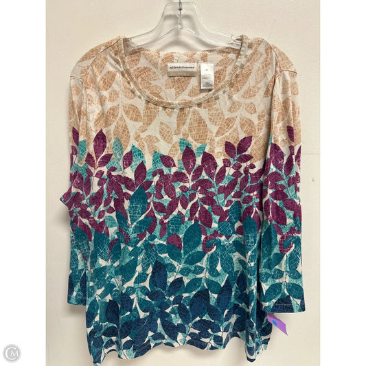 Top Long Sleeve By Ali And Jay In Cream & Purple, Size: 1x