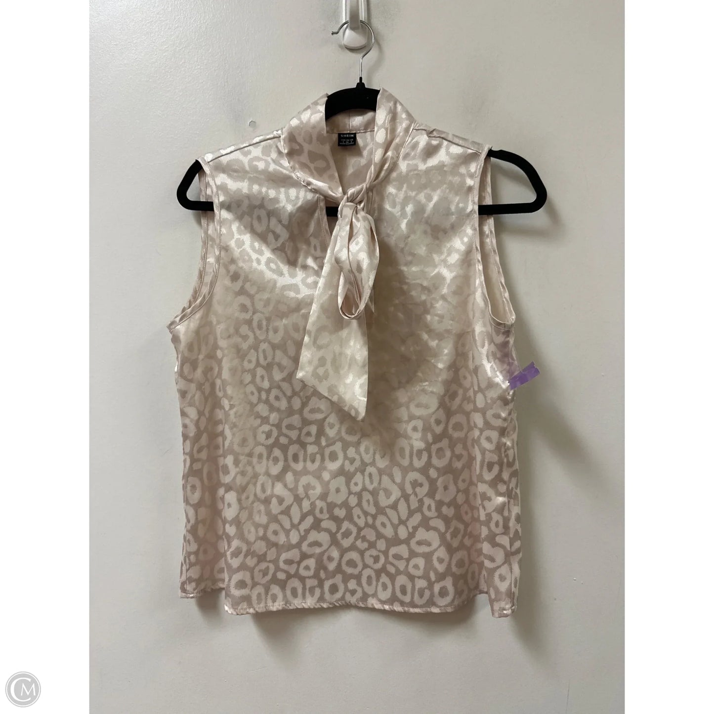 Top Sleeveless By Shein In Cream, Size: S
