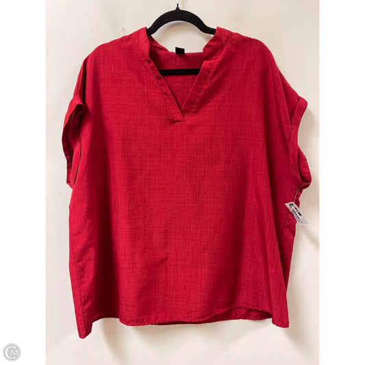 Top Short Sleeve By Shein In Red, Size: 2x