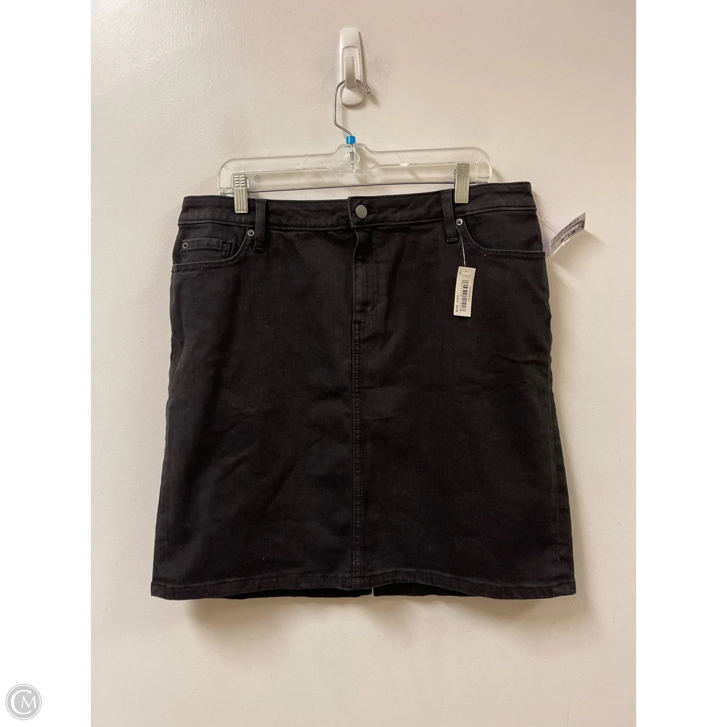 Skirt Midi By Amazon Essentials In Black Denim, Size: 16