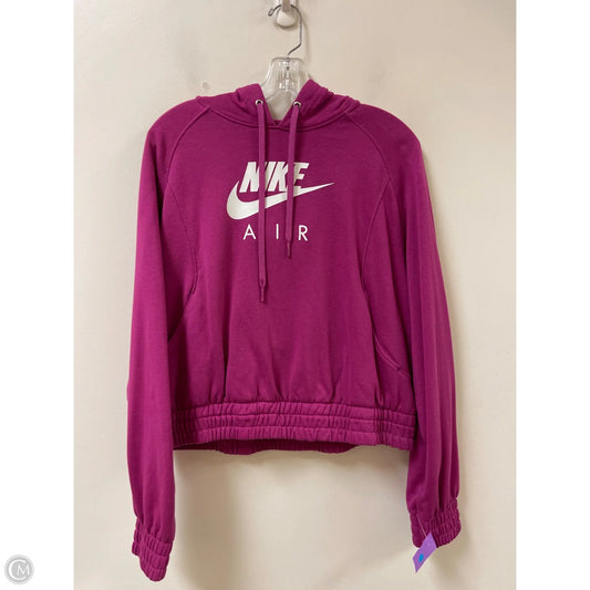 Athletic Jacket By Nike In Pink, Size: L