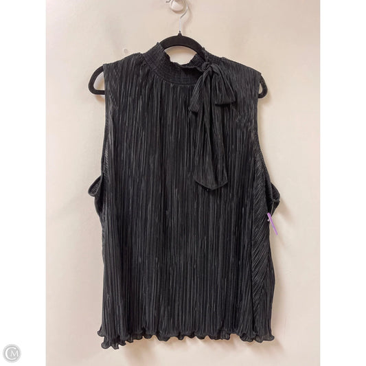 Top Sleeveless By Chicos In Black, Size: 1x