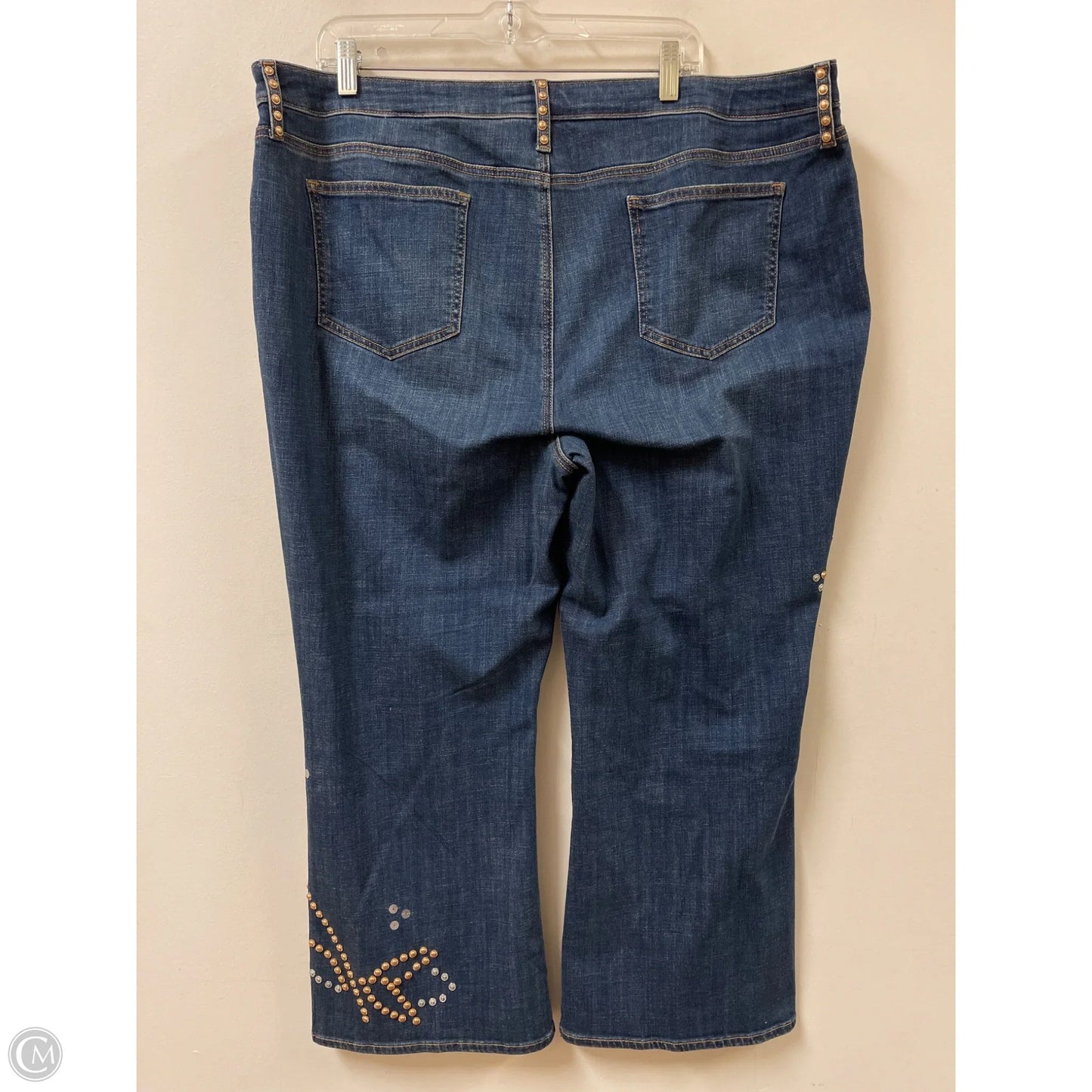 Jeans Flared By Chicos In Blue Denim, Size: 20