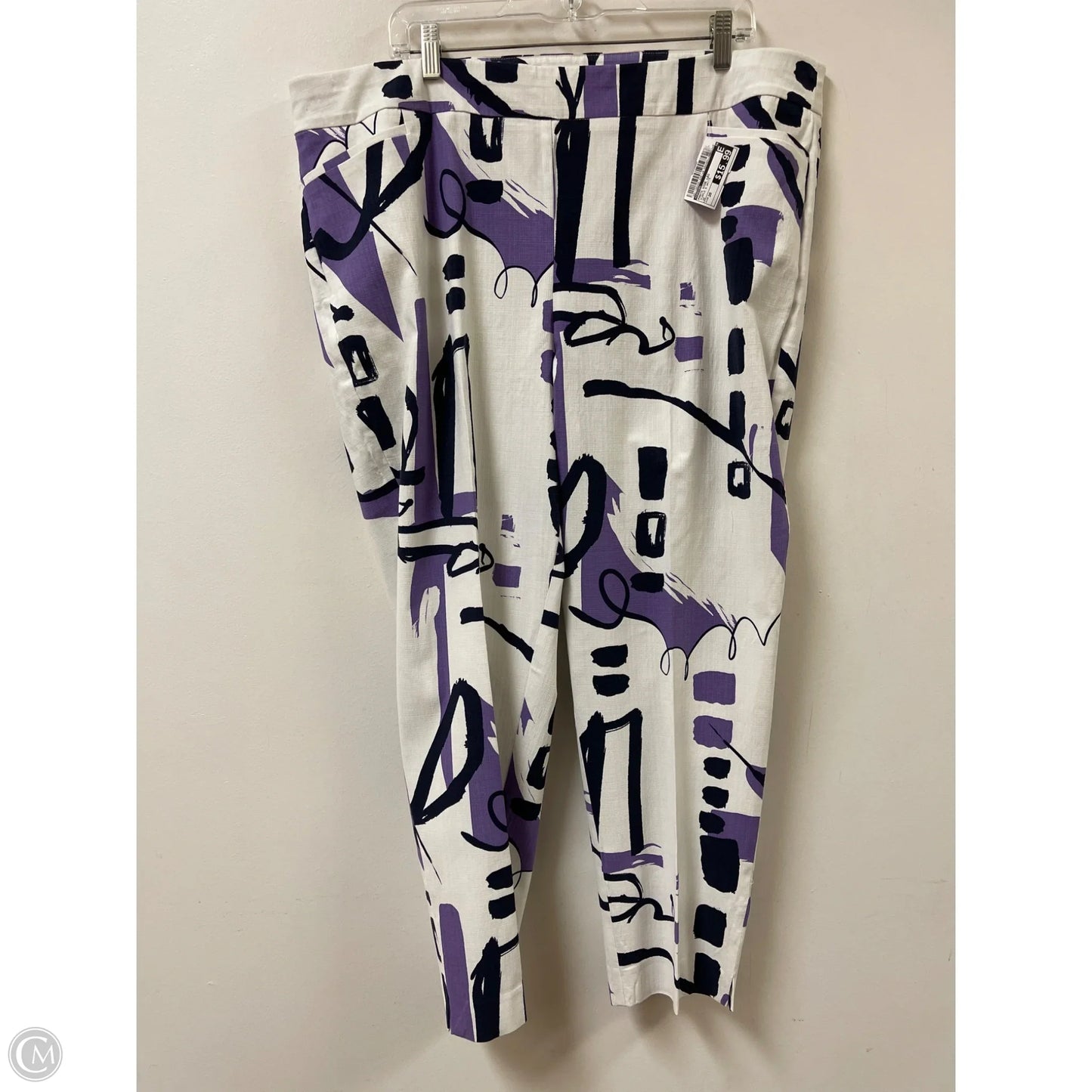 Pants Wide Leg By Chicos In Purple & White, Size: 20