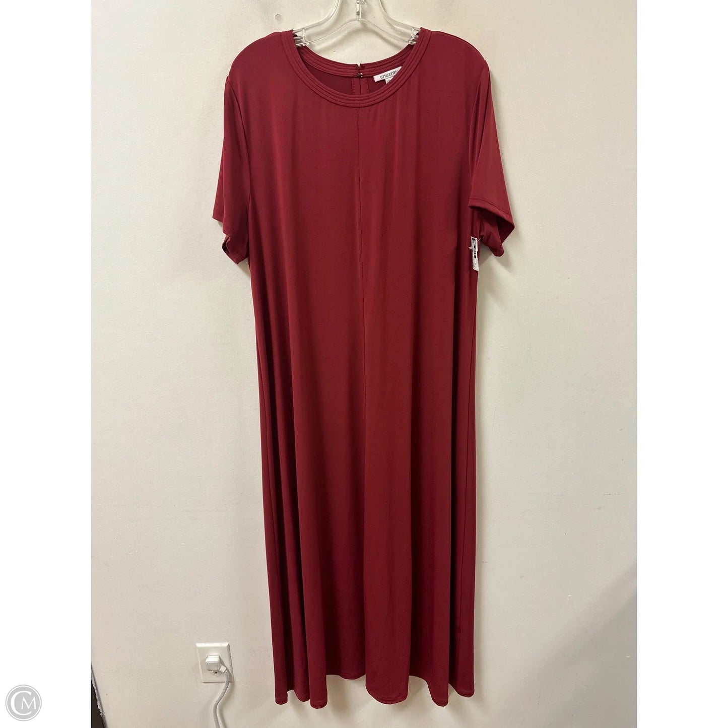 Dress Casual Maxi By Chicos In Red, Size: 1x
