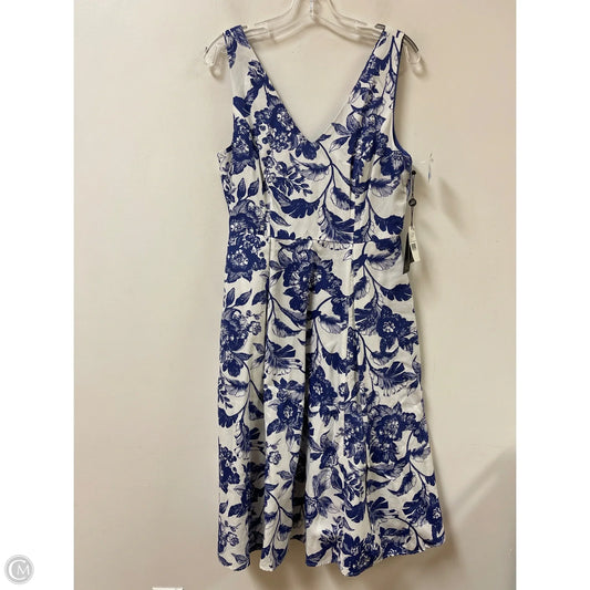 Dress Casual Midi By Adrianna Papell In Floral Print, Size: M