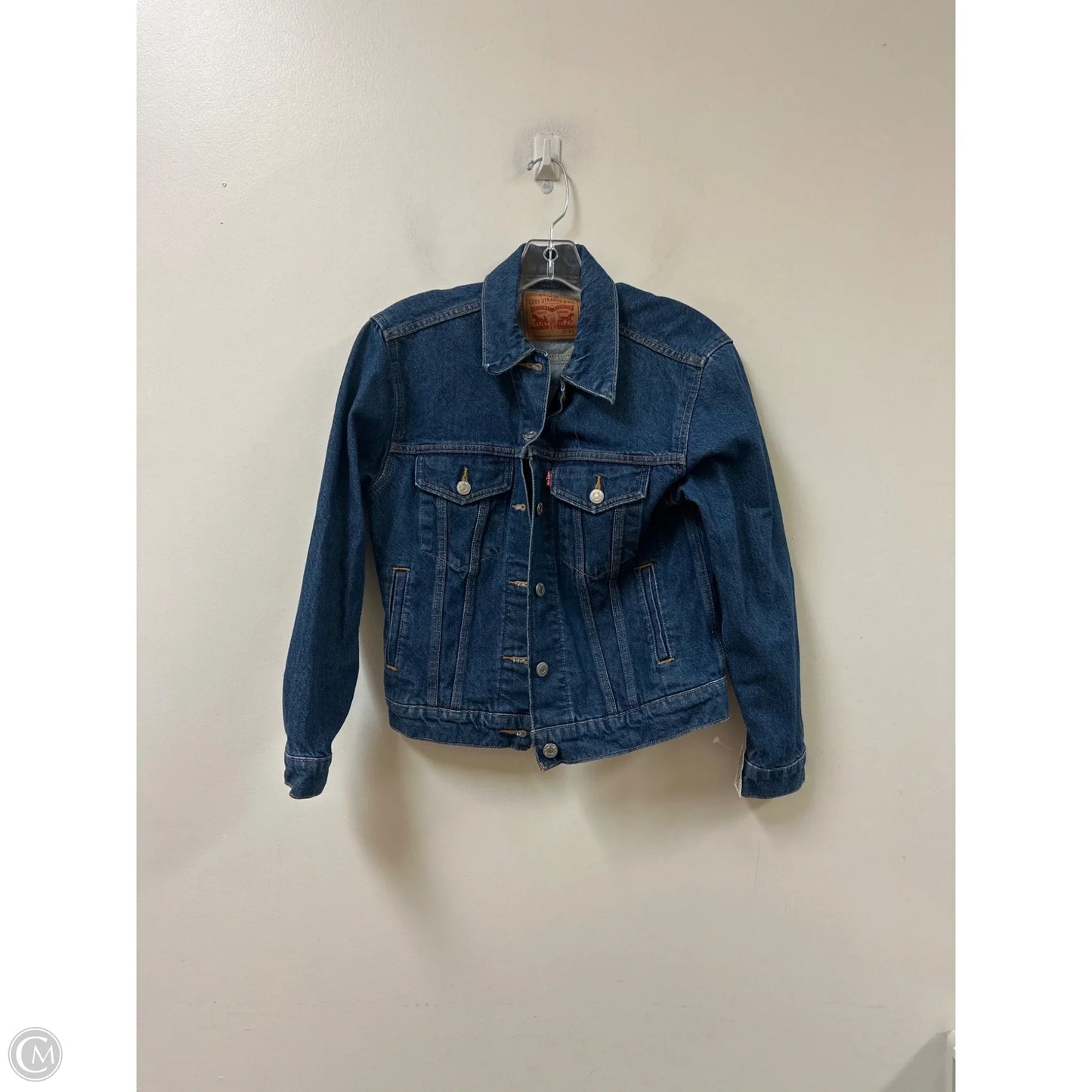 Jacket Denim By Levis In Blue Denim, Size: Xs