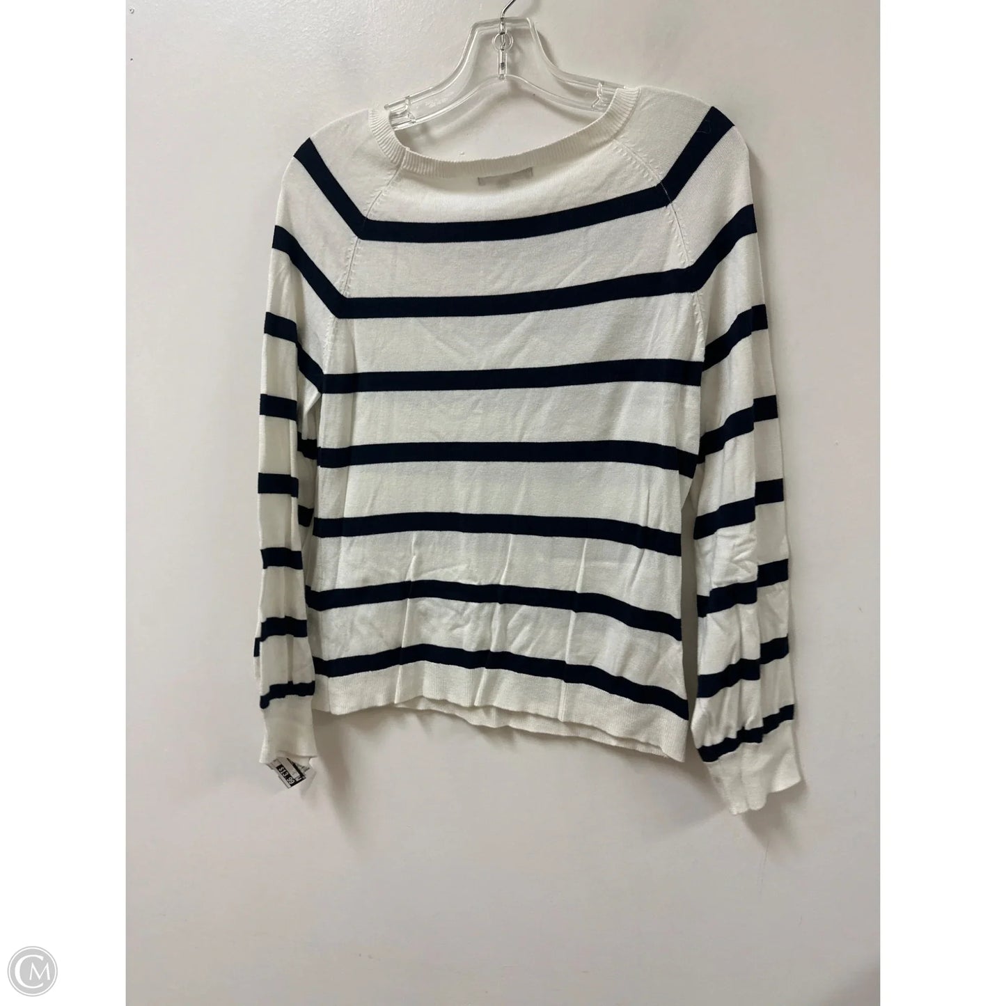 Top Long Sleeve By Adrianna Papell In White, Size: Xs