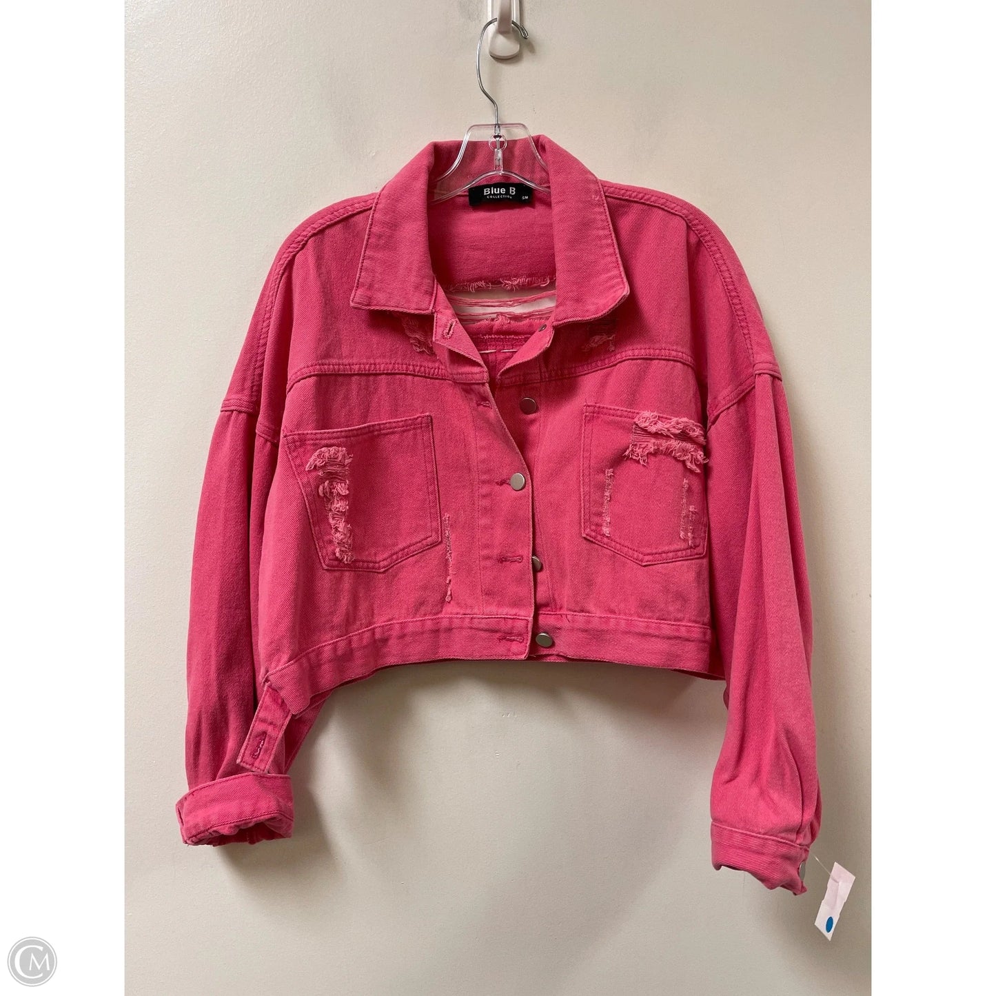 Jacket Denim By Blue B In Pink, Size: S