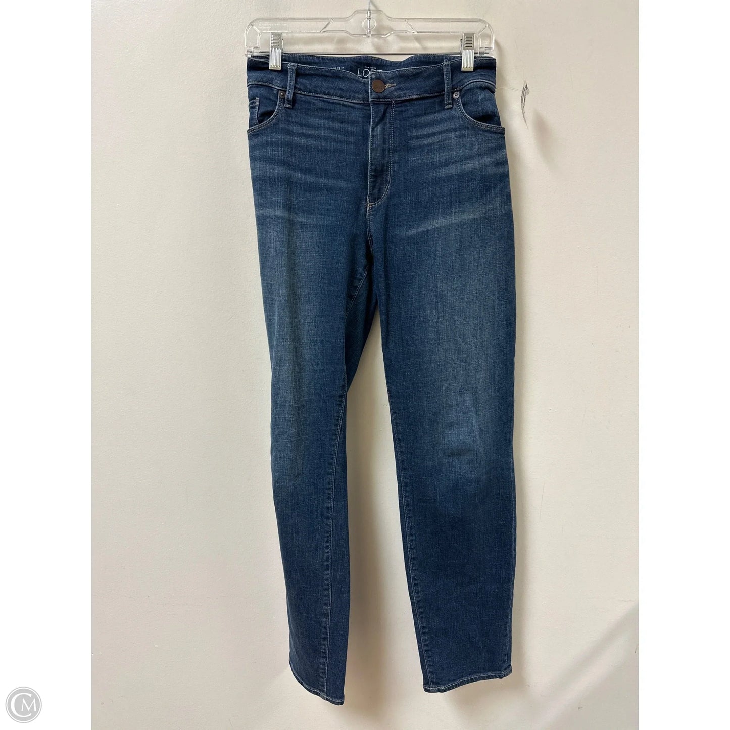 Jeans Skinny By Loft In Blue Denim, Size: 16
