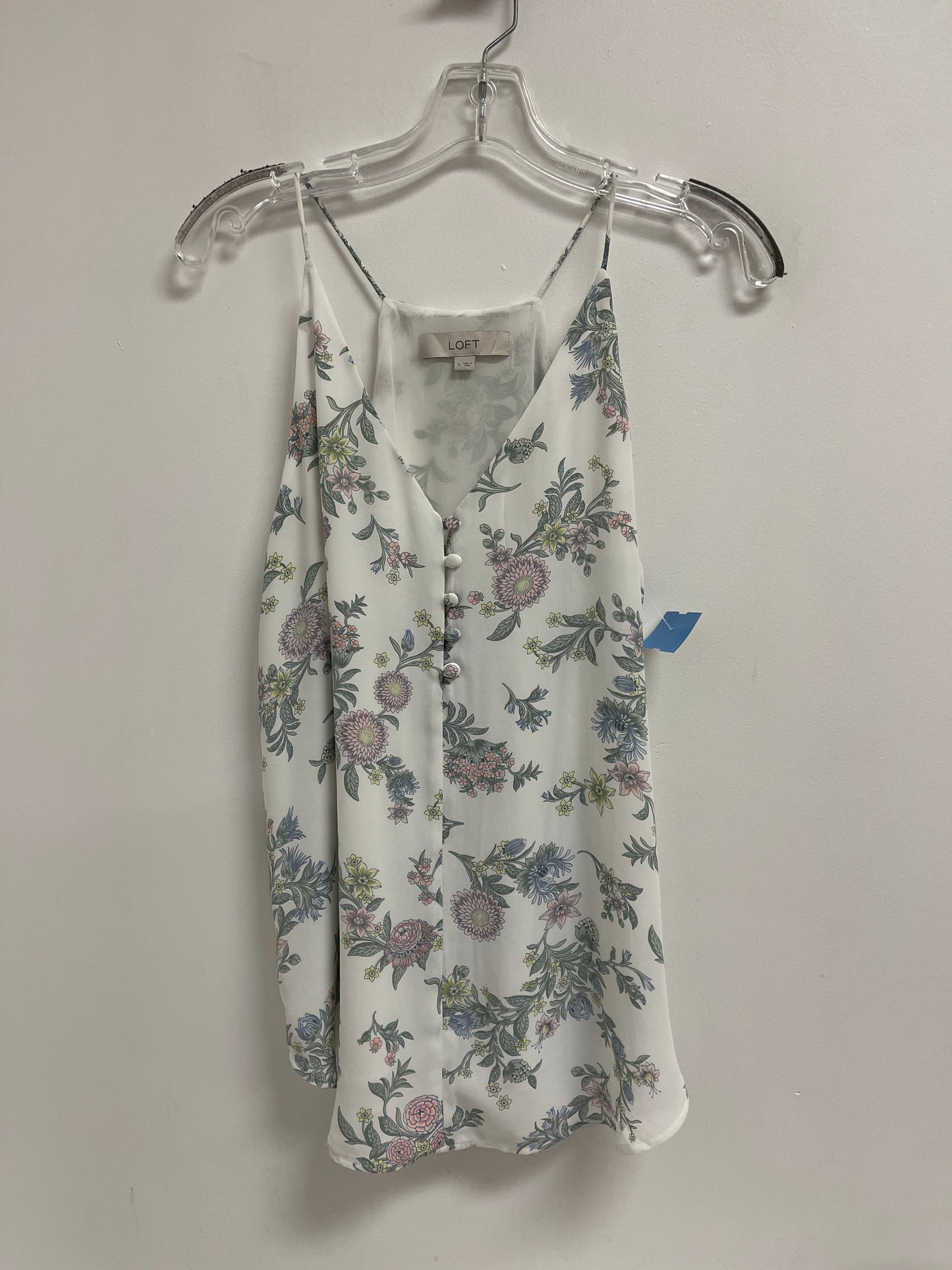 Top Sleeveless By Loft In Floral Print, Size: S