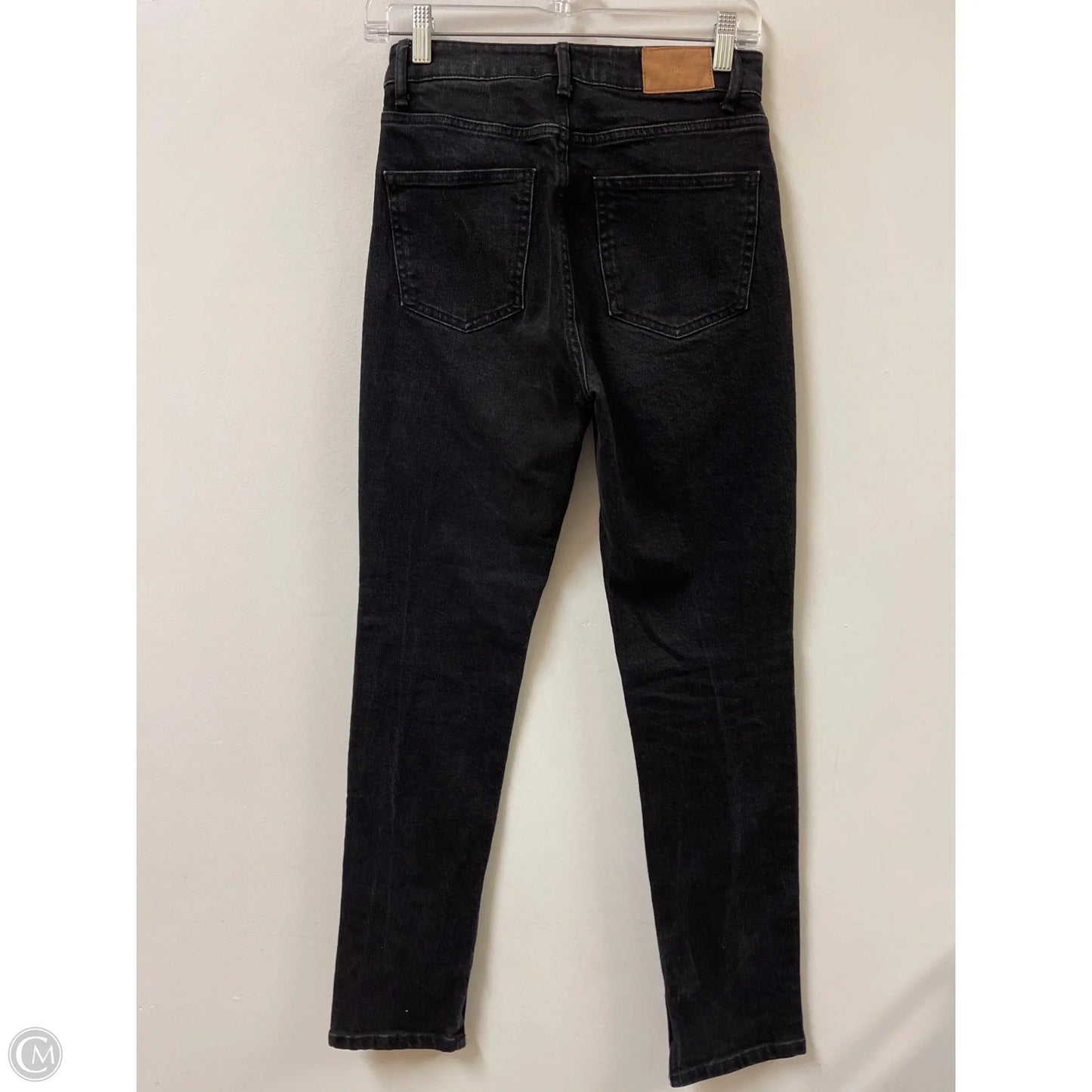 Jeans Straight By Zara In Black Denim, Size: 4
