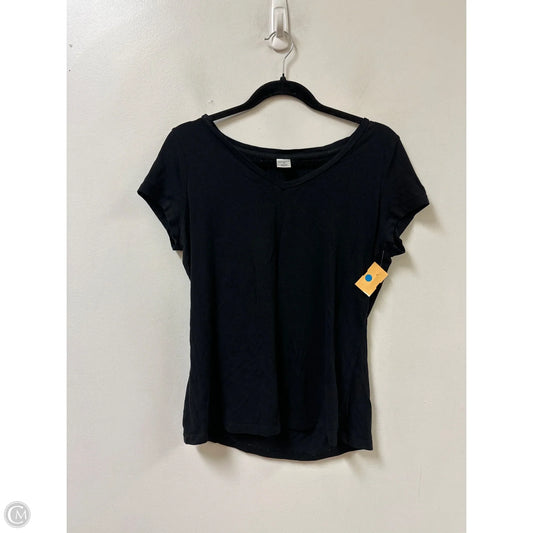 Top Short Sleeve By Liz Claiborne In Black, Size: S