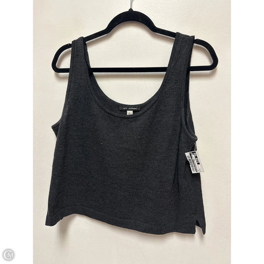 Top Sleeveless Luxury Designer By St John Collection In Grey, Size: L
