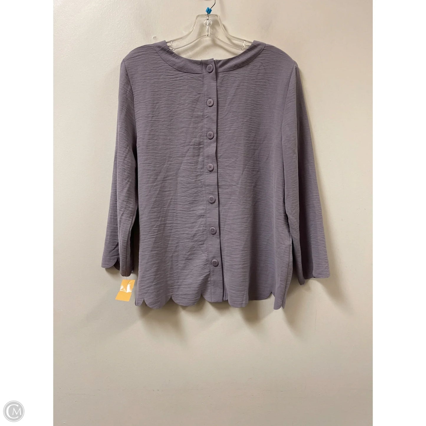 Top Long Sleeve By Cato In Purple, Size: M