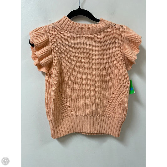 Sweater Short Sleeve By Universal Thread In Coral, Size: S