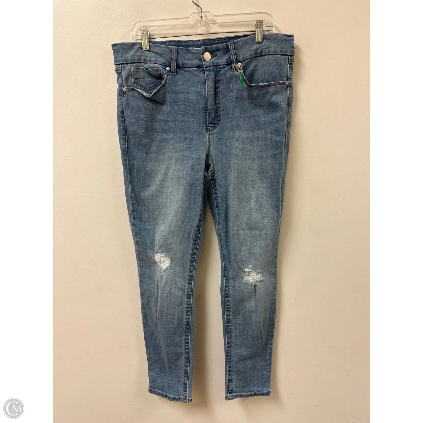 Jeans Skinny By Seven 7 In Blue Denim, Size: 16