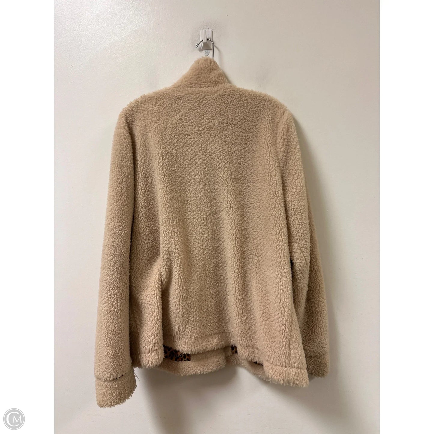 Coat Faux Fur & Sherpa By Wonderly In Cream, Size: Xl