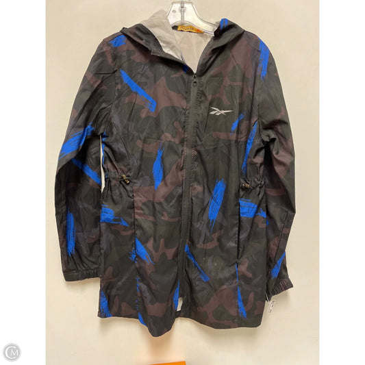 Jacket Windbreaker By Reebok In Blue, Size: M