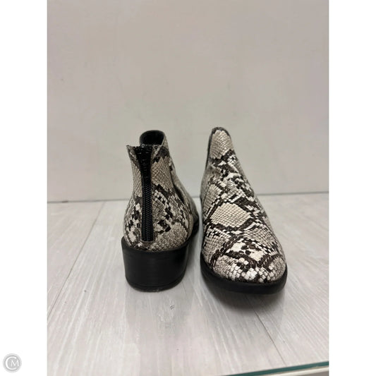 Boots Ankle Heels By Steve Madden In Snakeskin Print, Size: 9