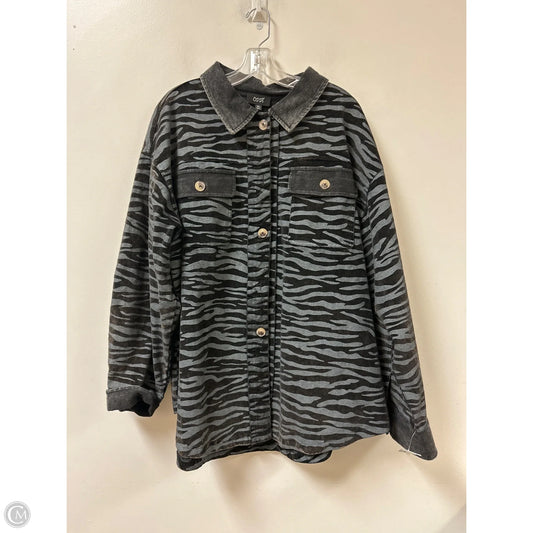Jacket Shirt By Oddi In Zebra Print, Size: 3x
