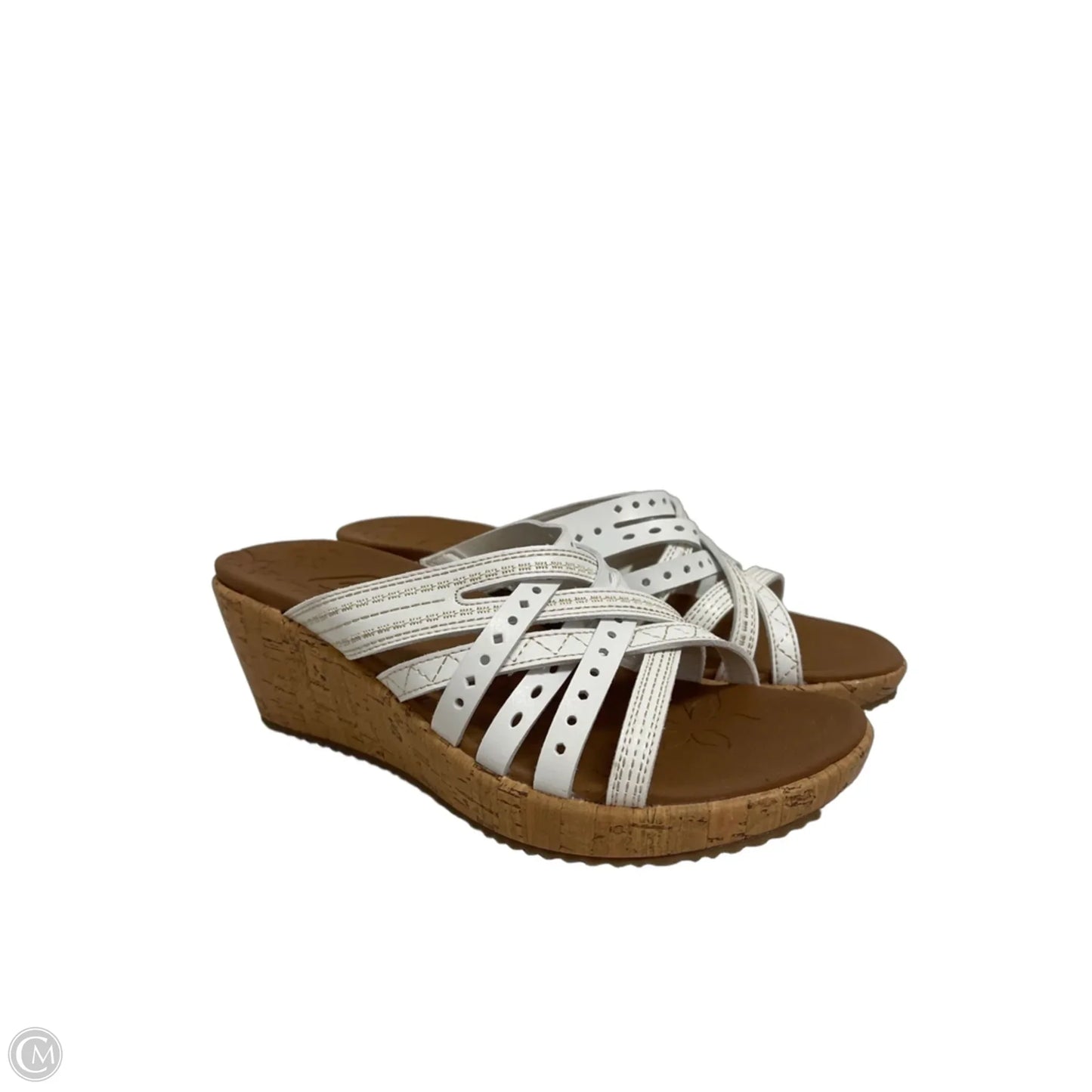 Sandals Heels Wedge By Skechers In White, Size: 7