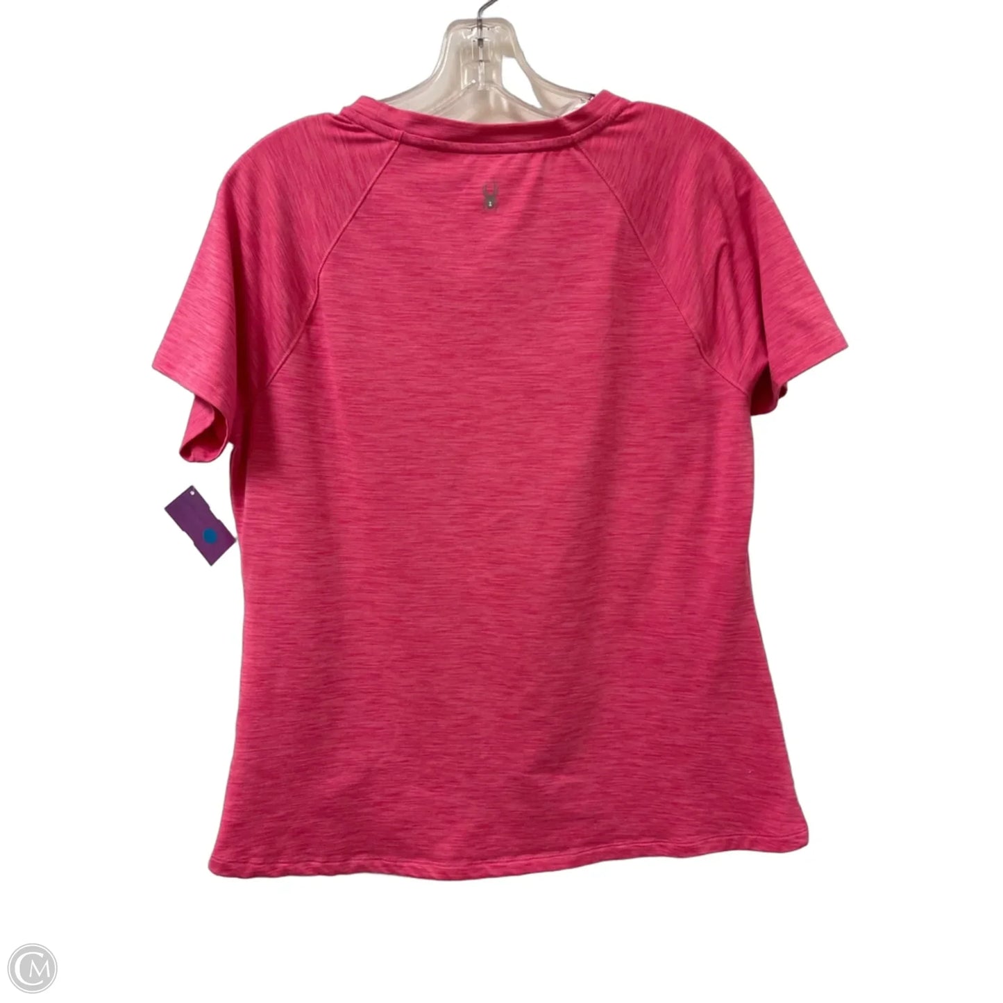 Athletic Top Short Sleeve By Spyder In Pink, Size: L