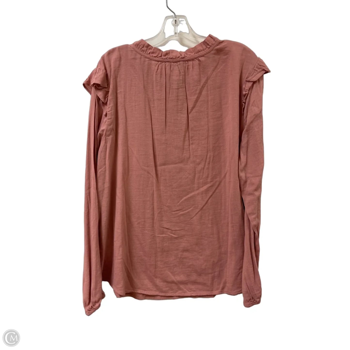 Top Long Sleeve By St Johns Bay In Pink, Size: Xl