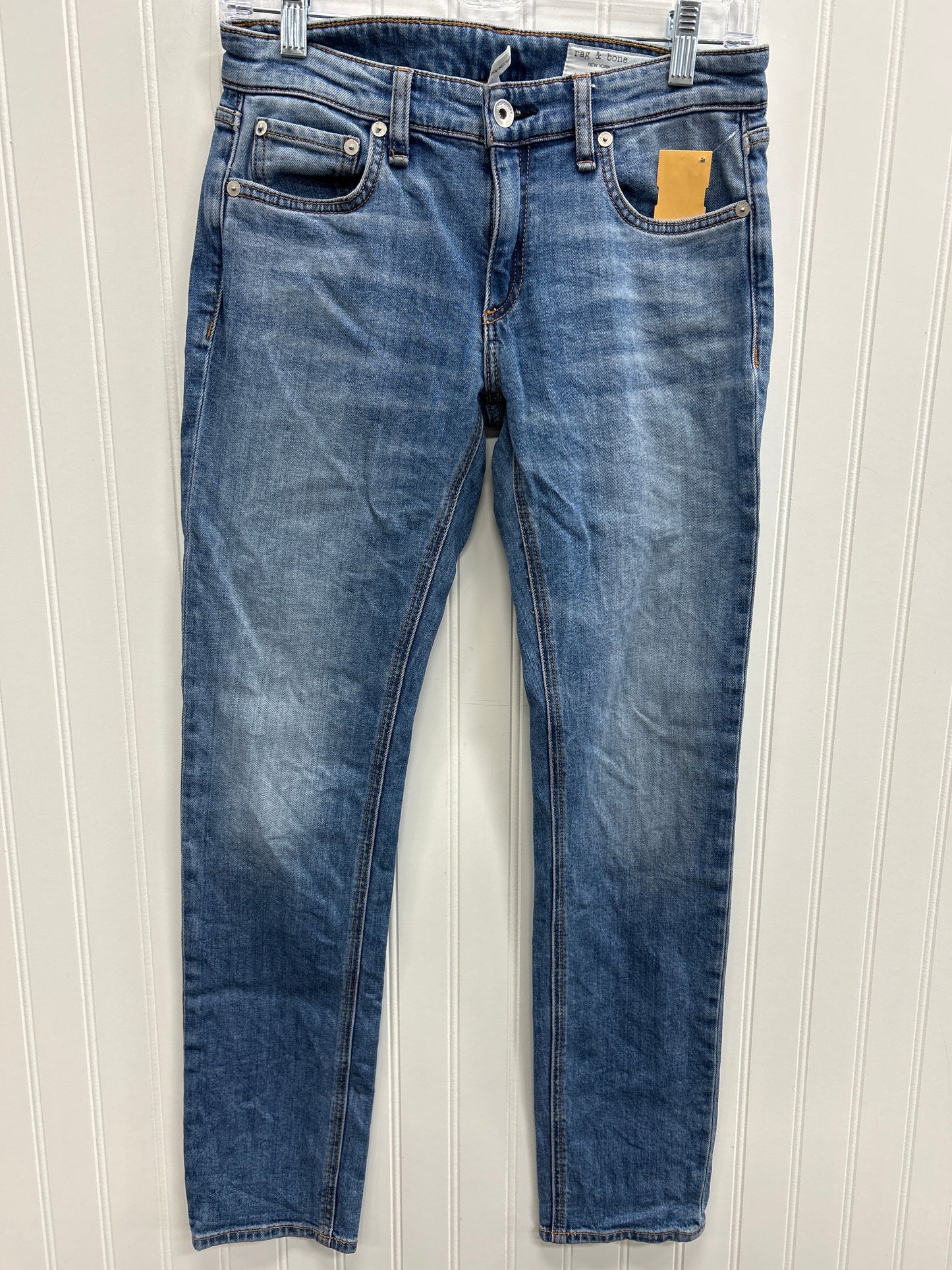 Jeans Straight By Rag And Bone In Blue Denim, Size:0
