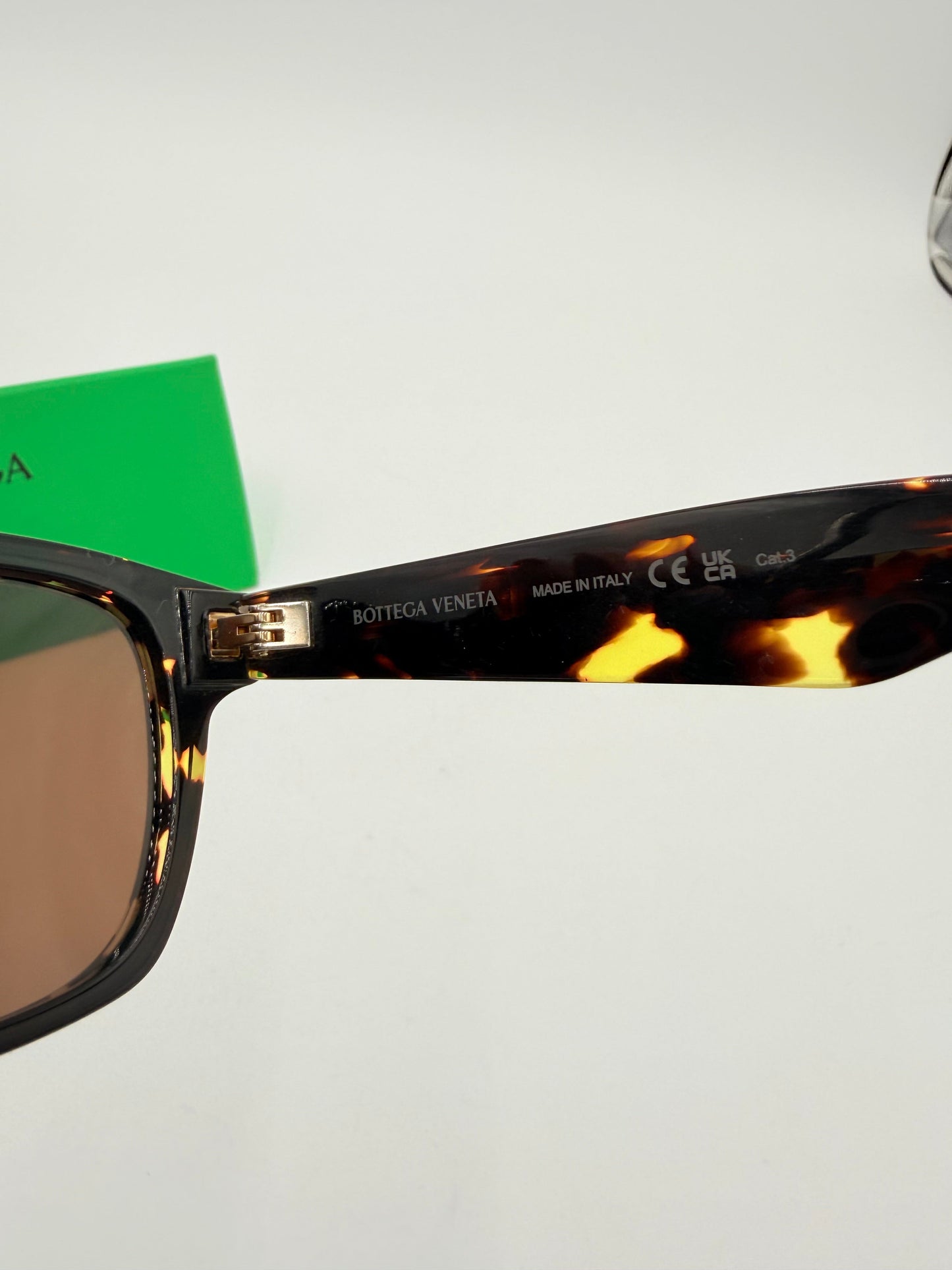Sunglasses Luxury Designer By Bottega Veneta In Tortoise Shell Print