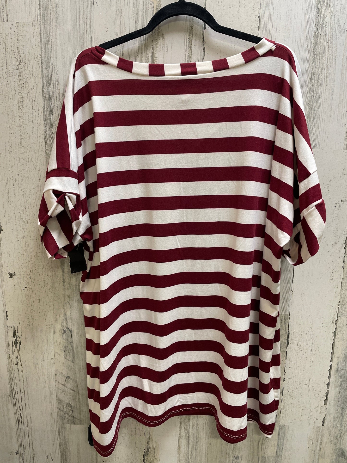 Top Short Sleeve Basic By Sew In Love In Striped Pattern, Size: 3x