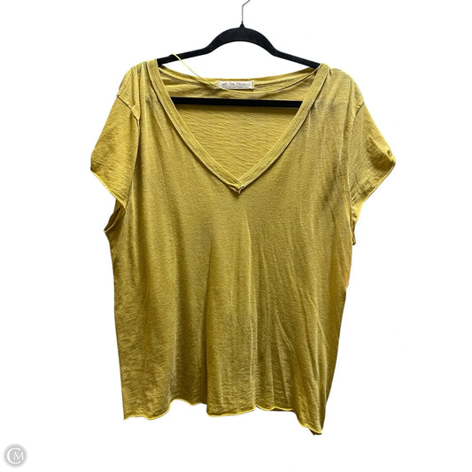 Top Short Sleeve Basic By We The Free In Yellow, Size: M