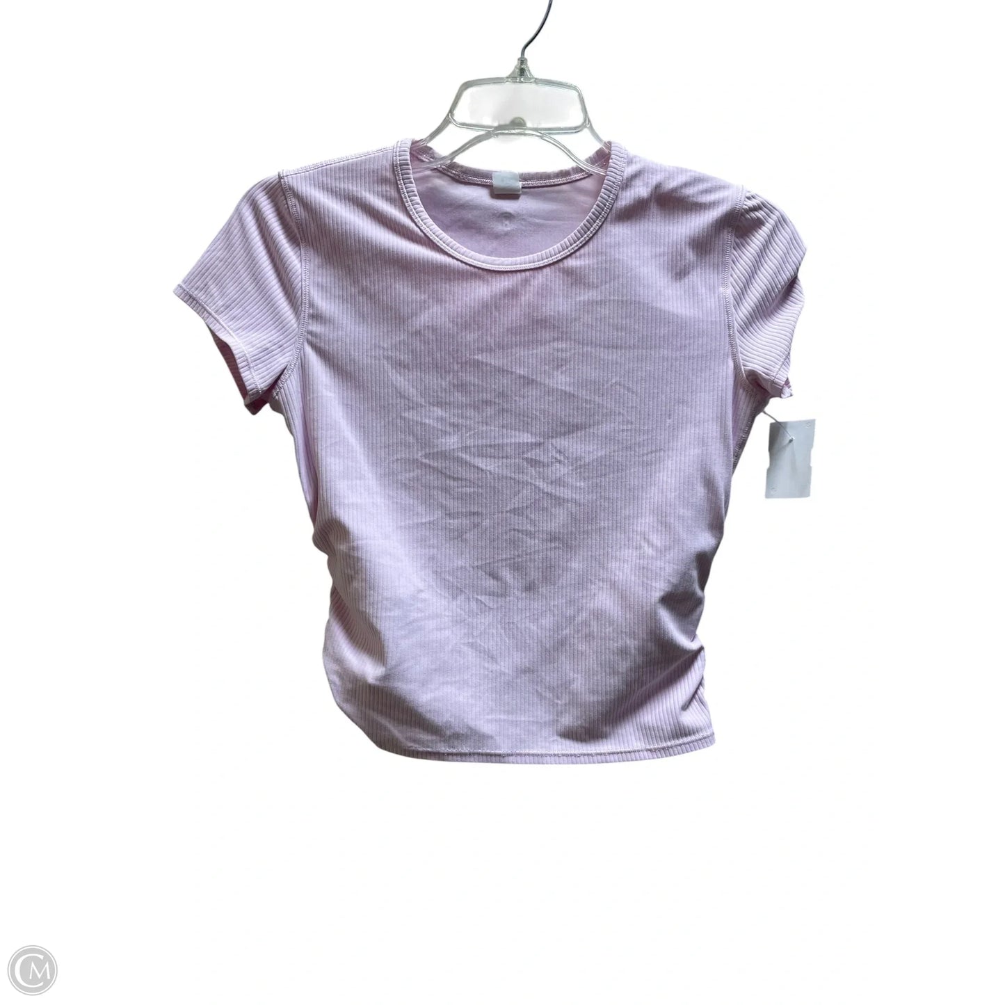 Athletic Top Short Sleeve By Lululemon In Pink, Size: 8