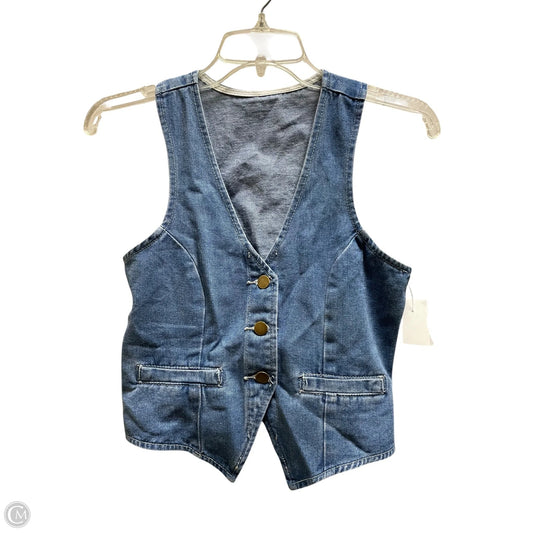 Vest Other By Clothes Mentor In Blue Denim, Size: Xs