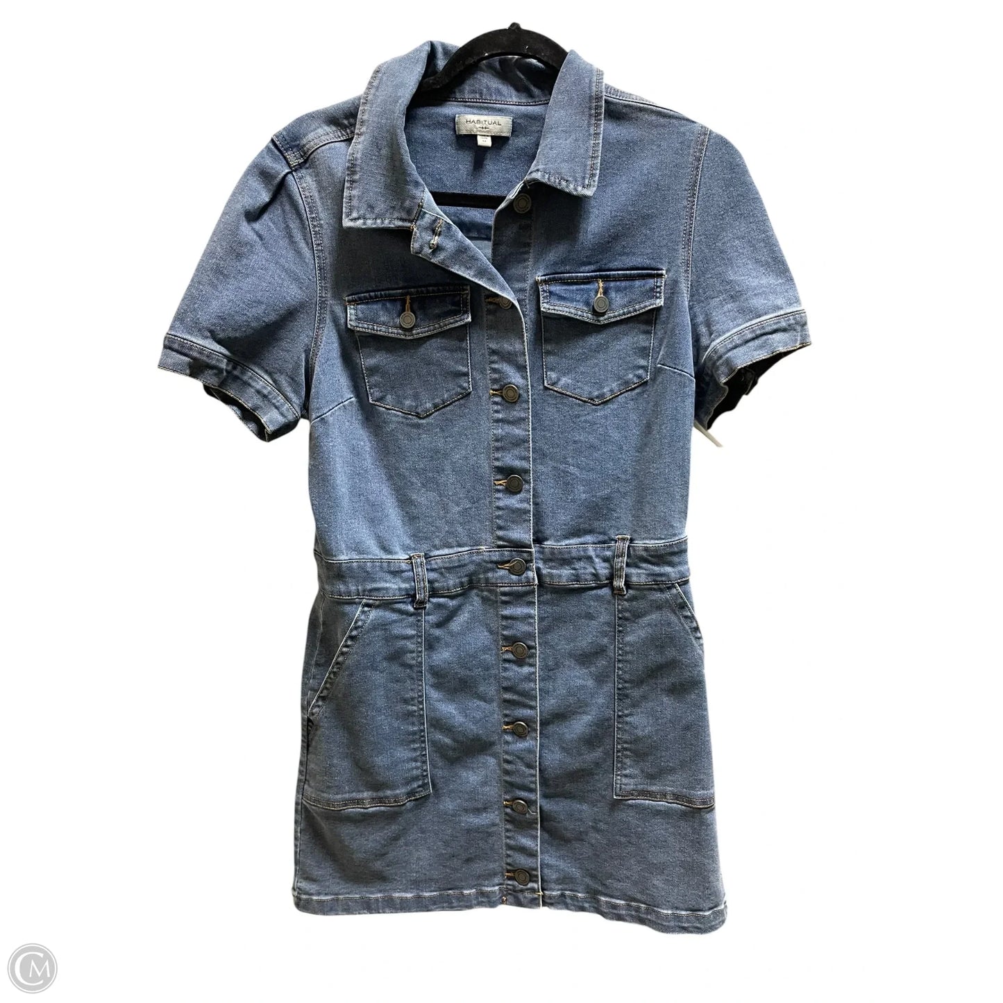 Dress Casual Short By Habitual In Blue Denim, Size: M