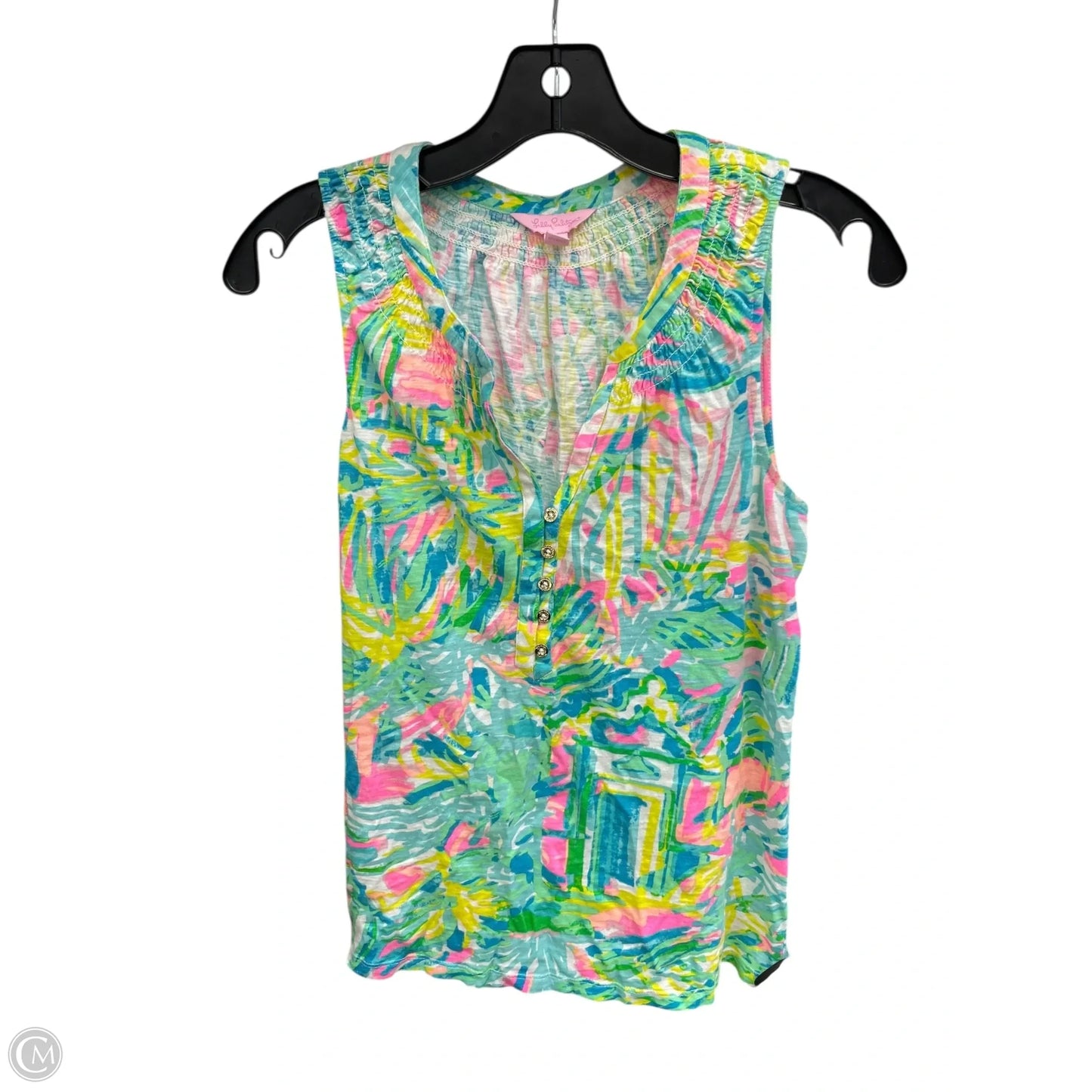 Top Sleeveless Designer By Lilly Pulitzer In Green, Size: S