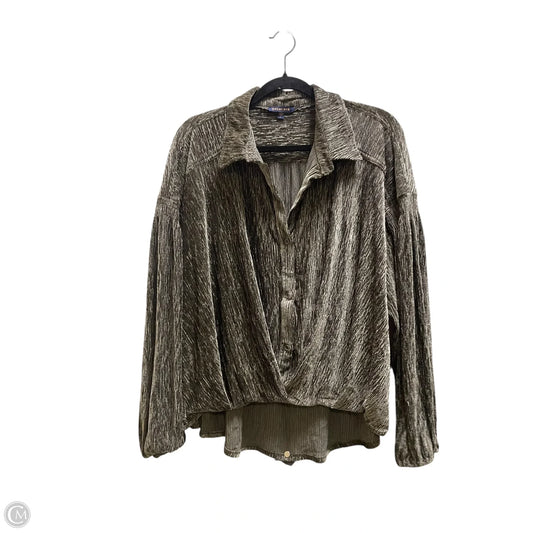 Top Long Sleeve By Skies Are Blue In Green, Size: L