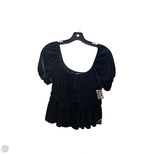 Top Short Sleeve By Miami In Black, Size: L