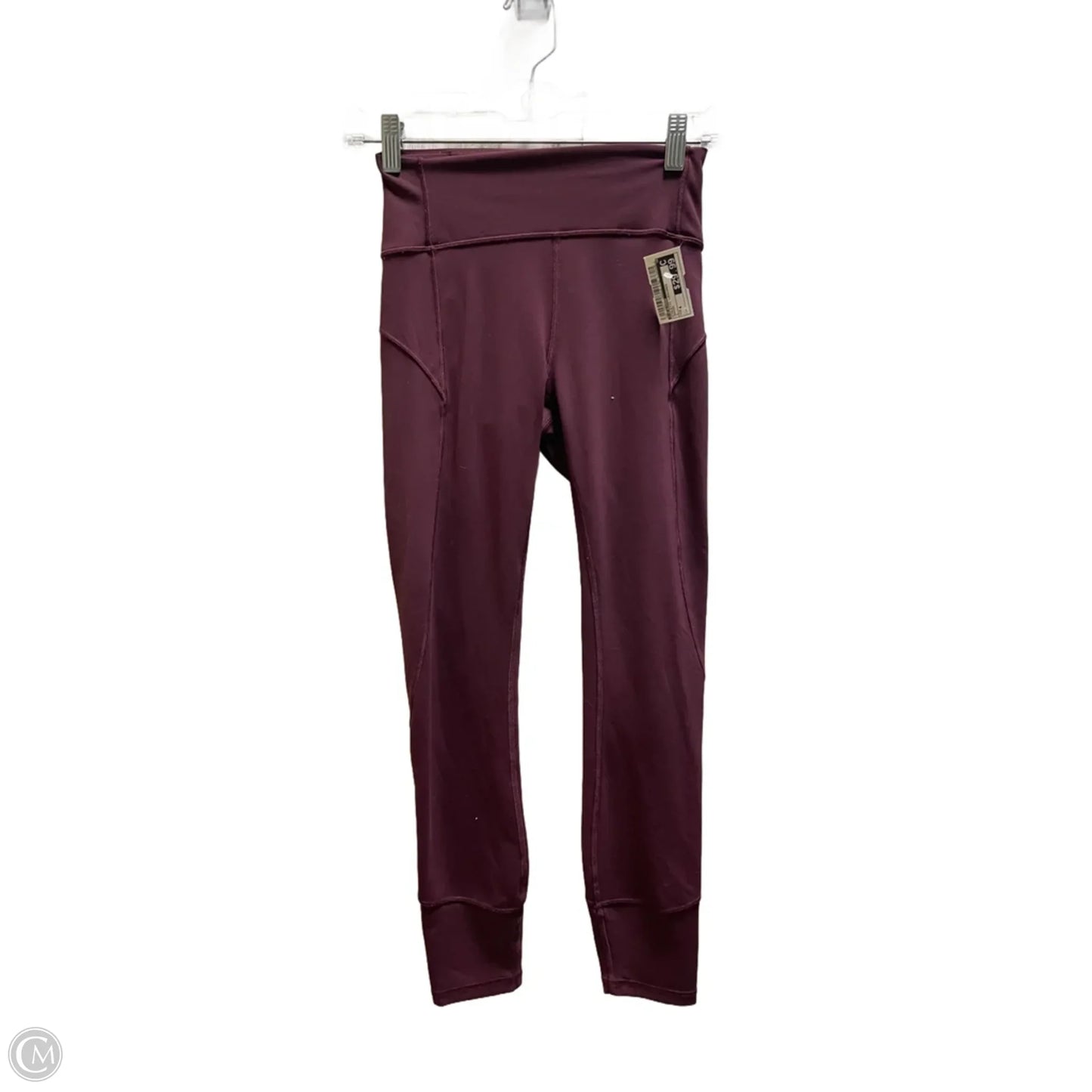 Athletic Leggings By Lululemon In Maroon, Size: 4