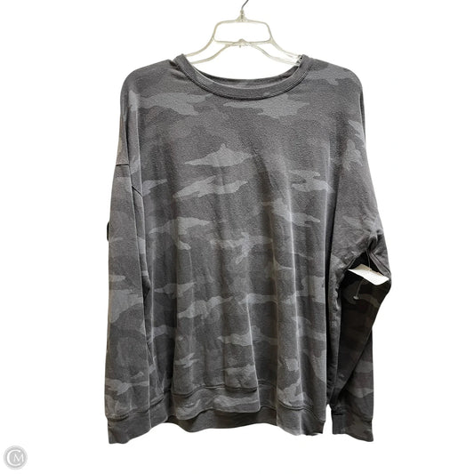 Athletic Top Long Sleeve Collar By Athleta In Camouflage Print, Size: M