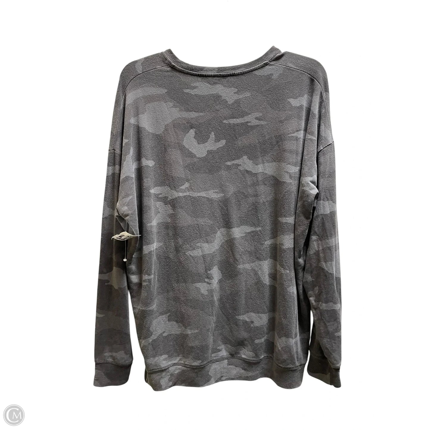 Athletic Top Long Sleeve Collar By Athleta In Camouflage Print, Size: M