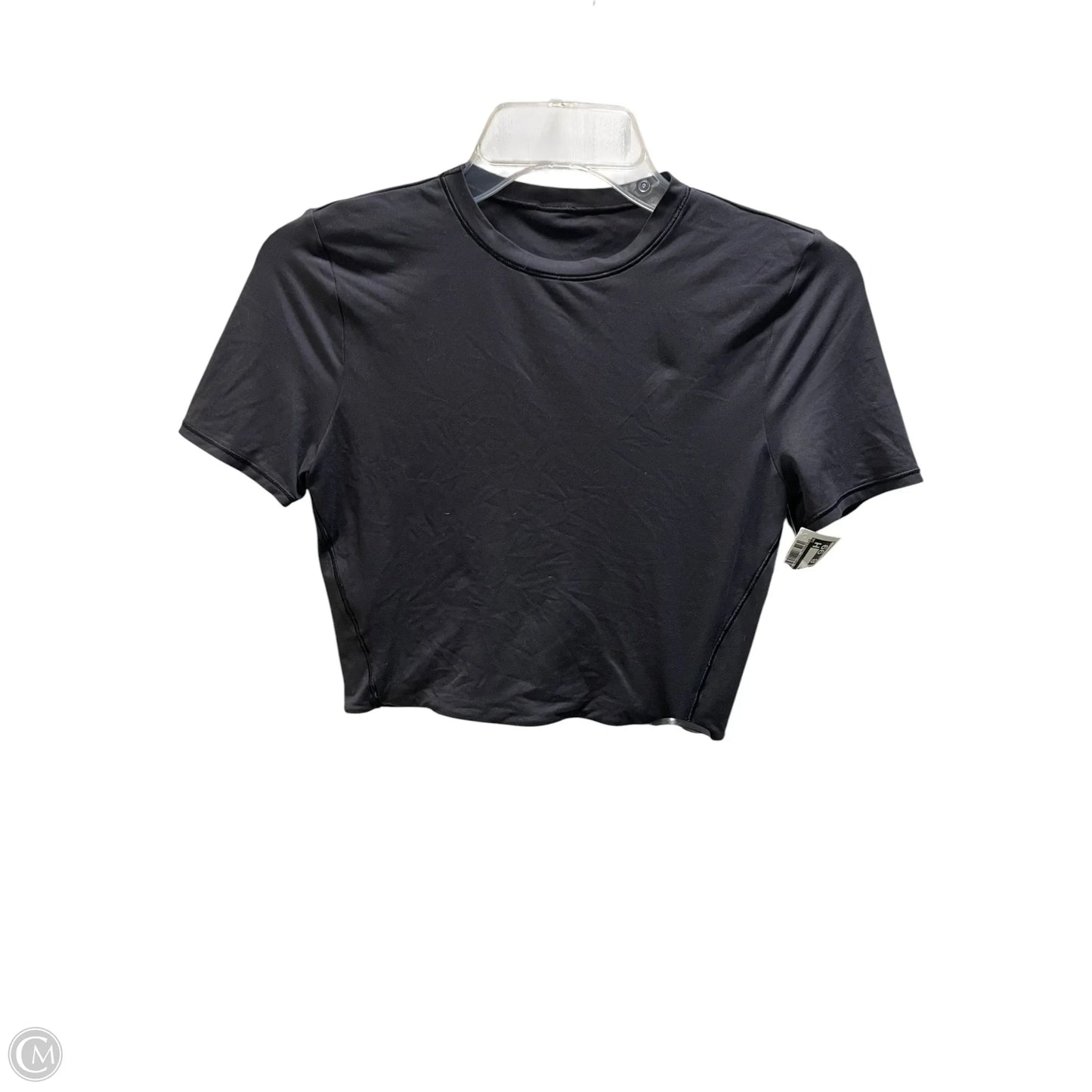 Athletic Top Short Sleeve By Lululemon In Black, Size: S