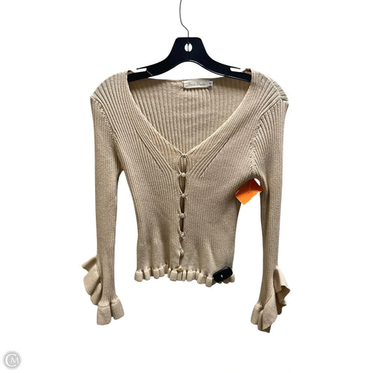 Top Long Sleeve By Clothes Mentor In Tan, Size: S