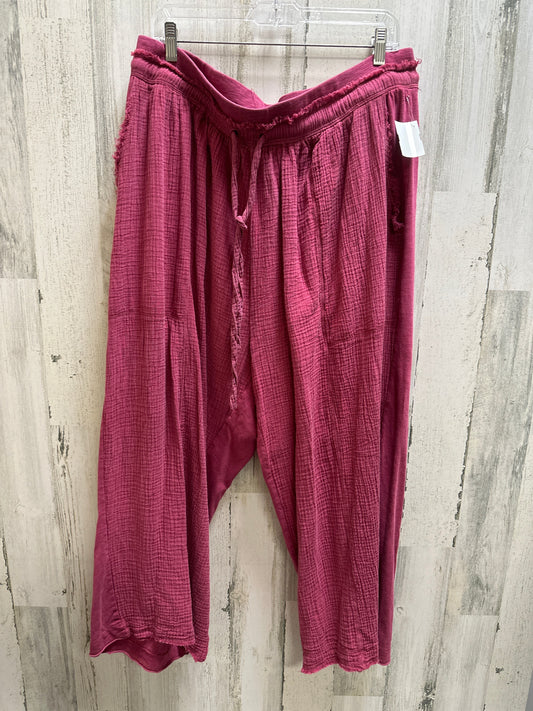 Pink Pants Linen Anthropologie, Size 2x