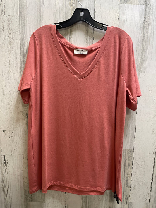 Pink Top Short Sleeve Zenana Outfitters, Size 1x